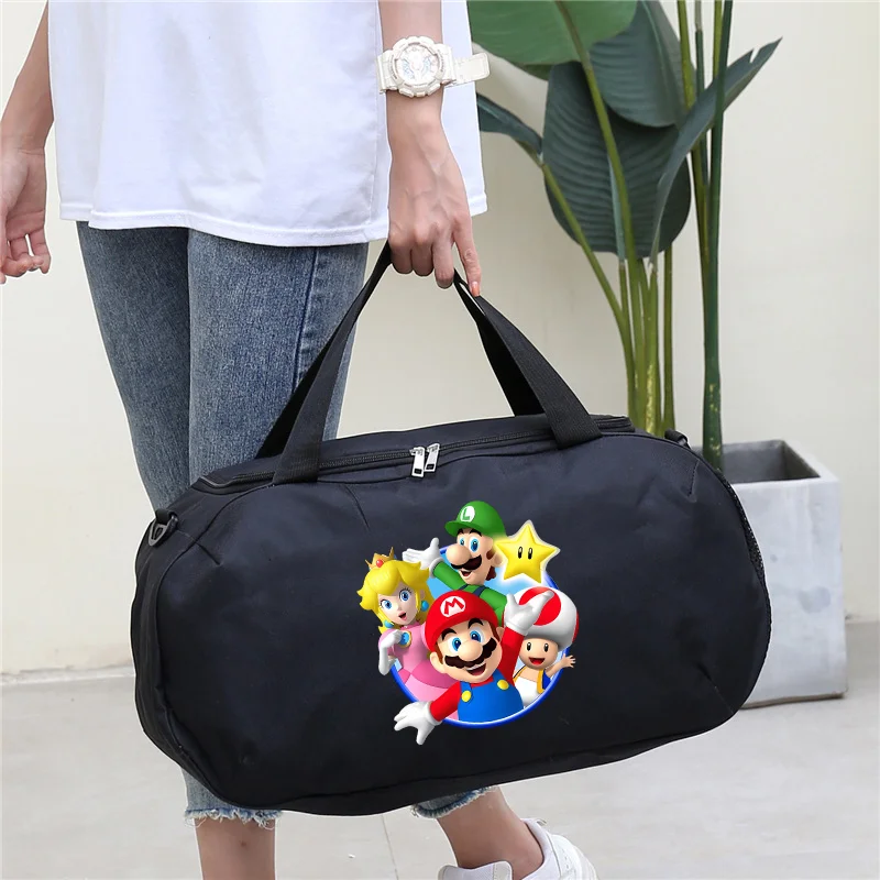 Super Mario Men Women Travel Bags Cartoon Anime Handbag Waterproof Fitness Large Capacity Gym Shoulder Bags Duffle Tote Bag Gift