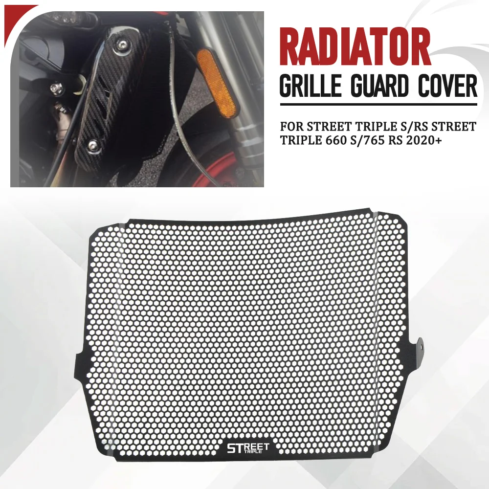 

Motorcycle Accessories Radiator Guard Grille Protective Cover Protector For Street Triple S/RS Street Triple 660 S/765 RS 2020+