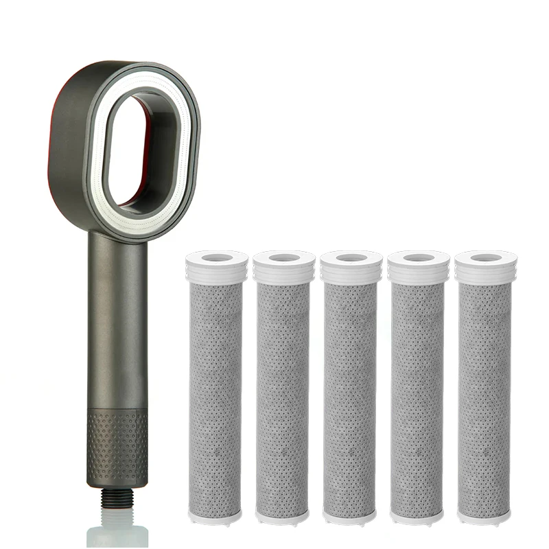 Filter Douchekop Schoonheid Hogedruk Zwarte Handgreep Douchekop Waterbesparende Filtratie Zuivering Badkamer Accessoires