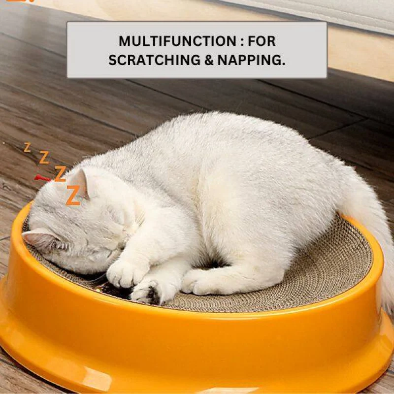 Cat Scratching Board Protect Furniture Grinding Claw Toys Circular Corrugated Paper Wear-Resistant Cat Nest Cat Supplies Cat Bed