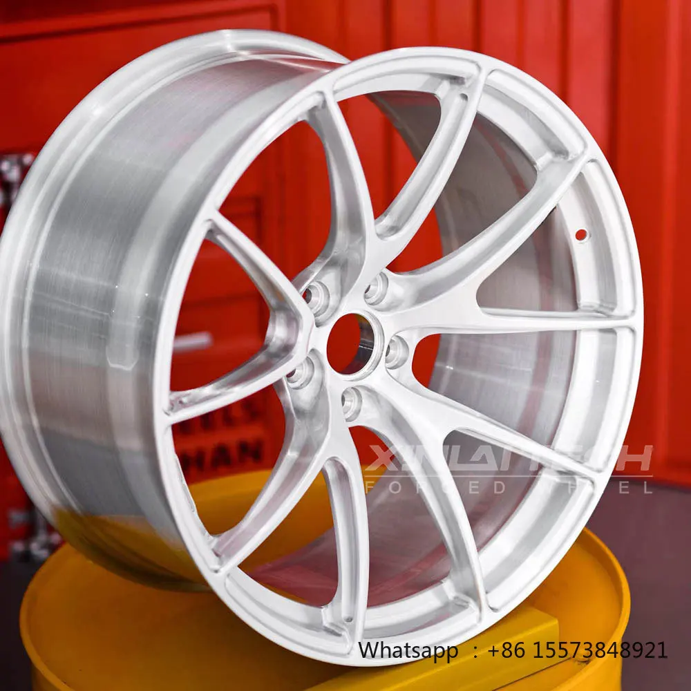 Lightweight 5-Split Spoke Forged Aluminum Concave Wheels 18-22 Inch High Gloss Silver Sport Rims for  RS Models