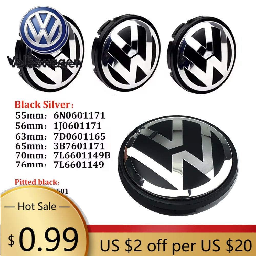 

Горячая новинка 2026: Комплект из 4 колпаков для центра диска (55 мм, 56 мм, 65 мм, 70 мм) для автомобилей Volkswagen Jetta MK5, Golf, Passat S