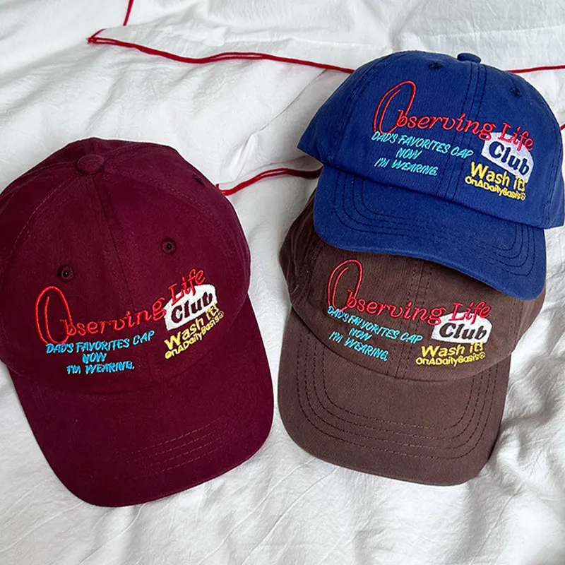 

Embroidery Letter Kids Baseball Hat Solid Cotton Children Peaked Cap 2-10Year Baby Duck Tongue Hat Boys Girls Sunscreen Visors