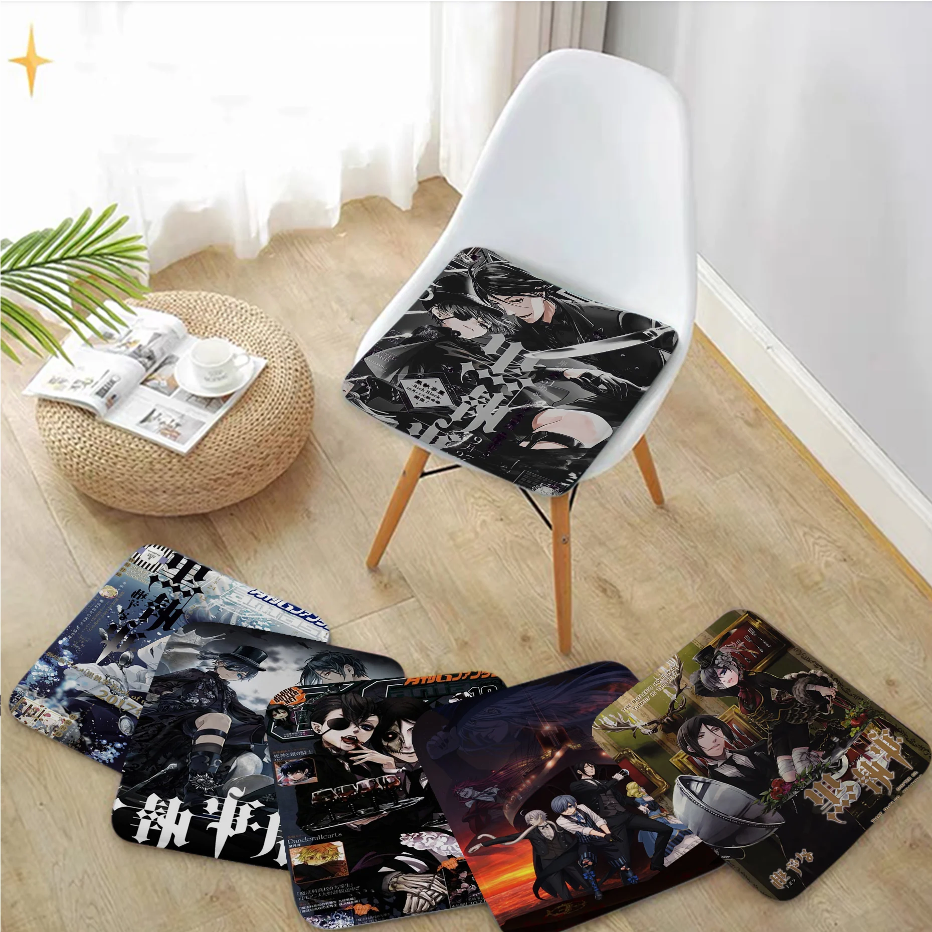 

Black Butler Cushion Mat Art Stool Pad Patio Home Kitchen Office Chair Seat Cushion Pads Sofa Seat 40x40cm Stool Seat Mat