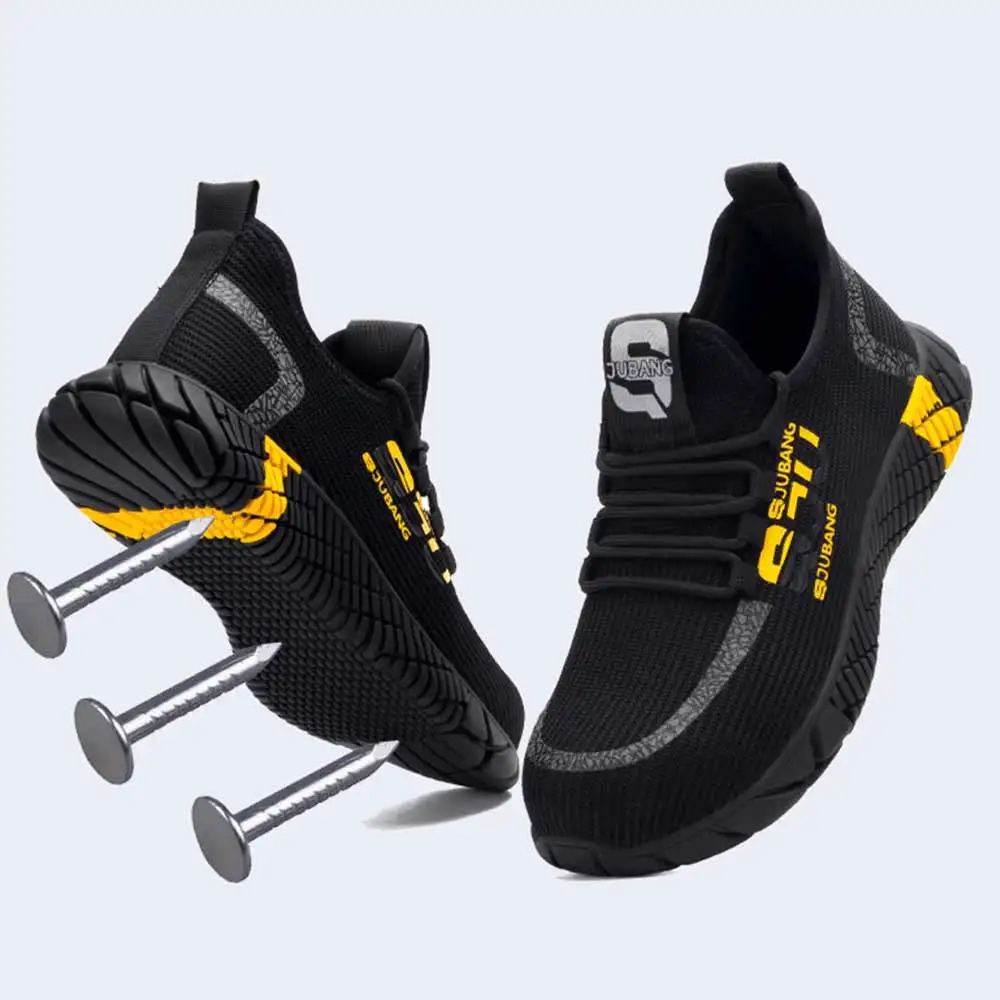 New New Work Sneakers Steel Toe Shoes Men Safety Shoes Puncture-Proof Work Boots Fashion Indestructible Footwear Security