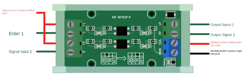Drobot 2-Wege-Pegelumwandlungsmodul mit Isolierung (12V bis 5V)