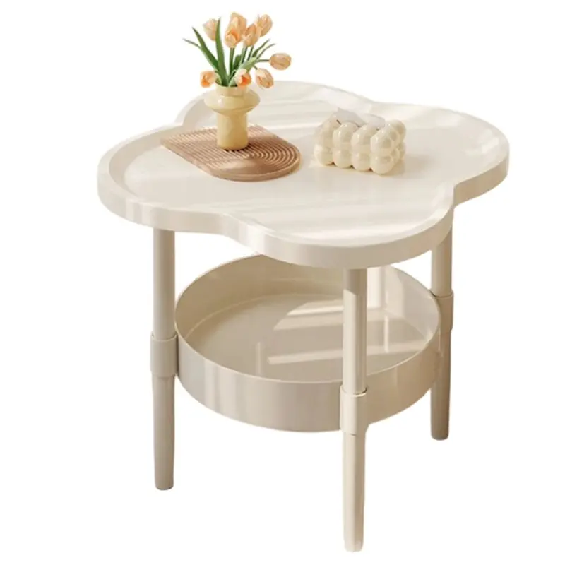 

Table Side Coffee Table Double Layer Table With Storage Side Table Easy To Assemble For Small Spaces Bedroom