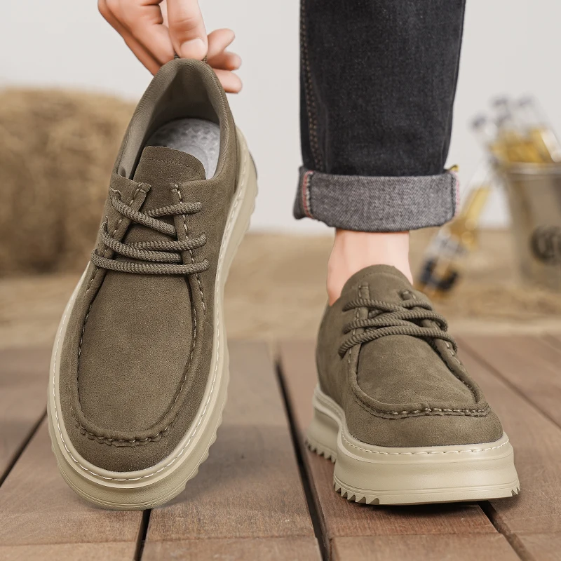 

Retro Minimalist Thick Bottom Men's Lightweight Versatile Sports Casual Shoes