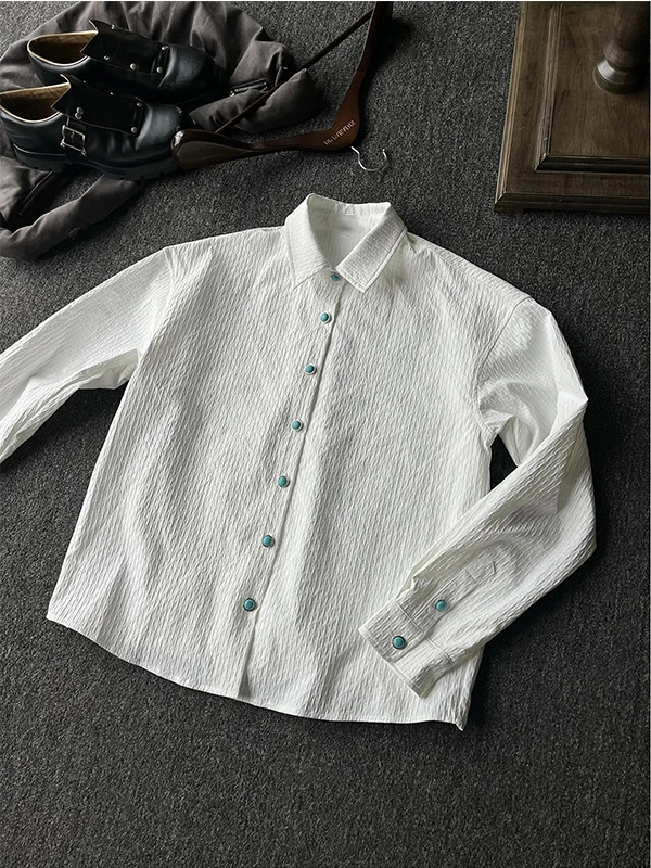 

Мужская куртка с длинным рукавом, бирюзово-белая, Cleanfit, Ocean Tear, Stand Fit, из полиэфирного волокна, дышащая, весна 2026