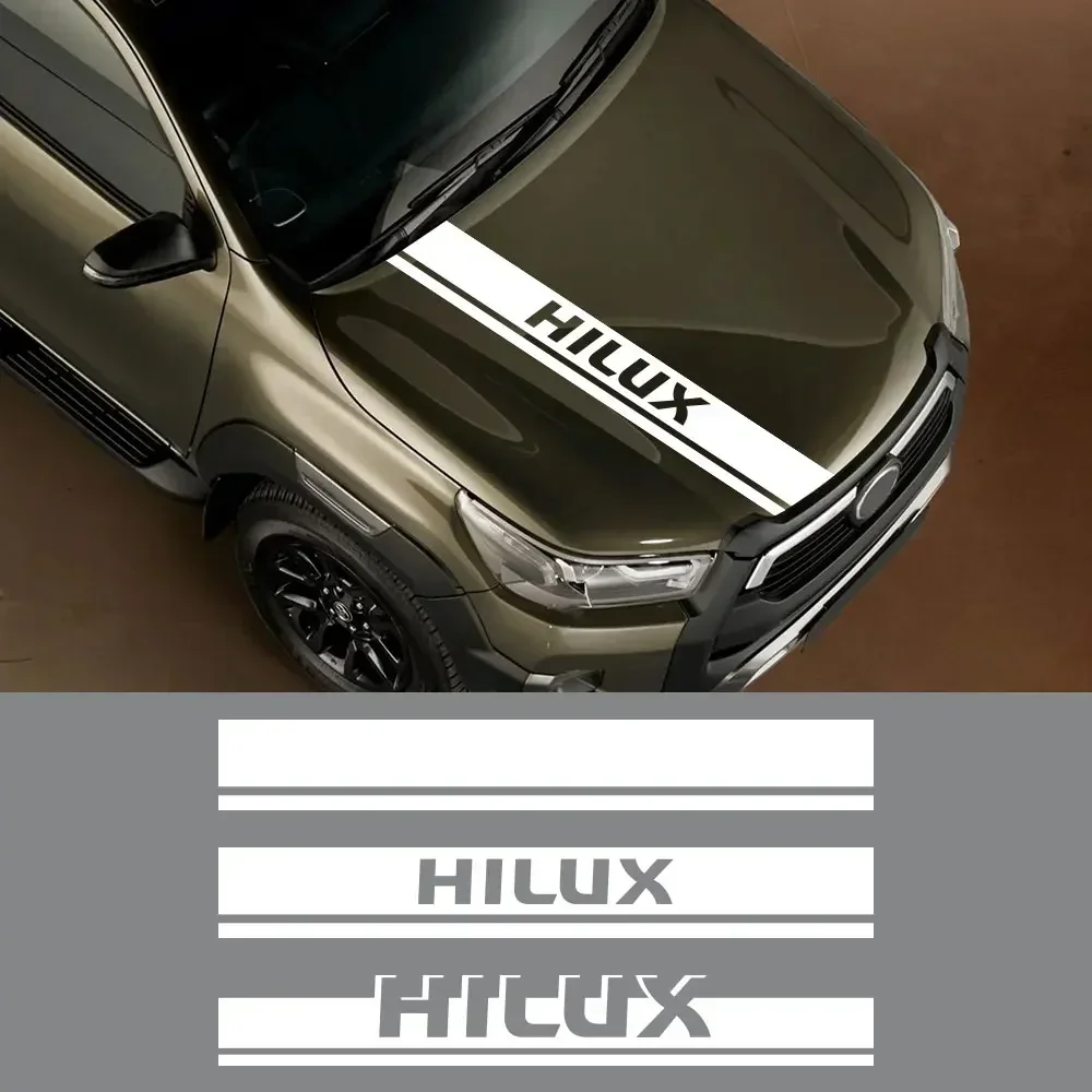 Pickup Hood Bonnet Vinyl Stickers For Toyota Hilux Vigo Revo Rocco Truck Cool Modified Decal Auto Tuning Exterior Decor Acceries