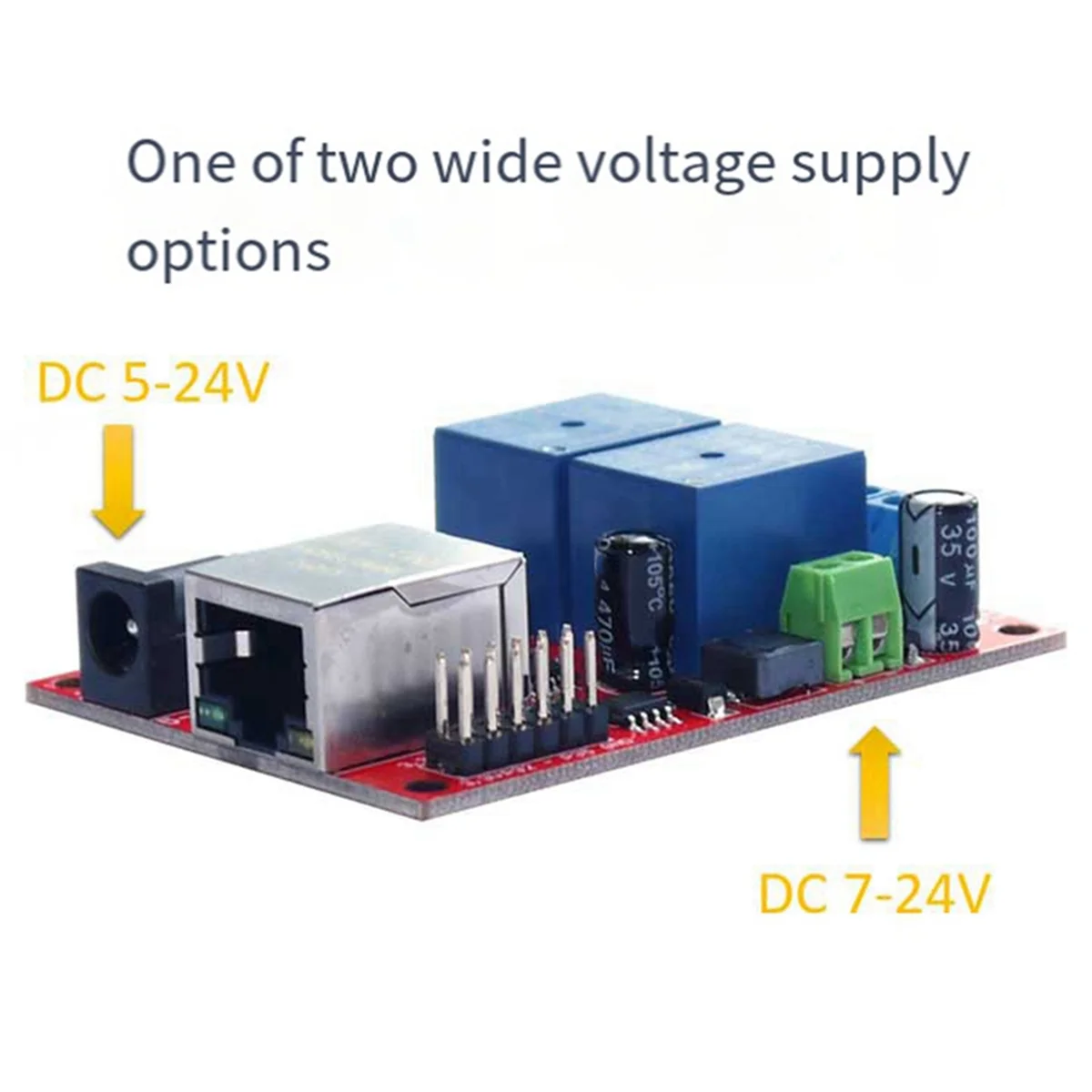 A93P LAN Ethernet 2 Way Relay Board Delay Switch TCP/UDP Controller Module WEB Server US Plug