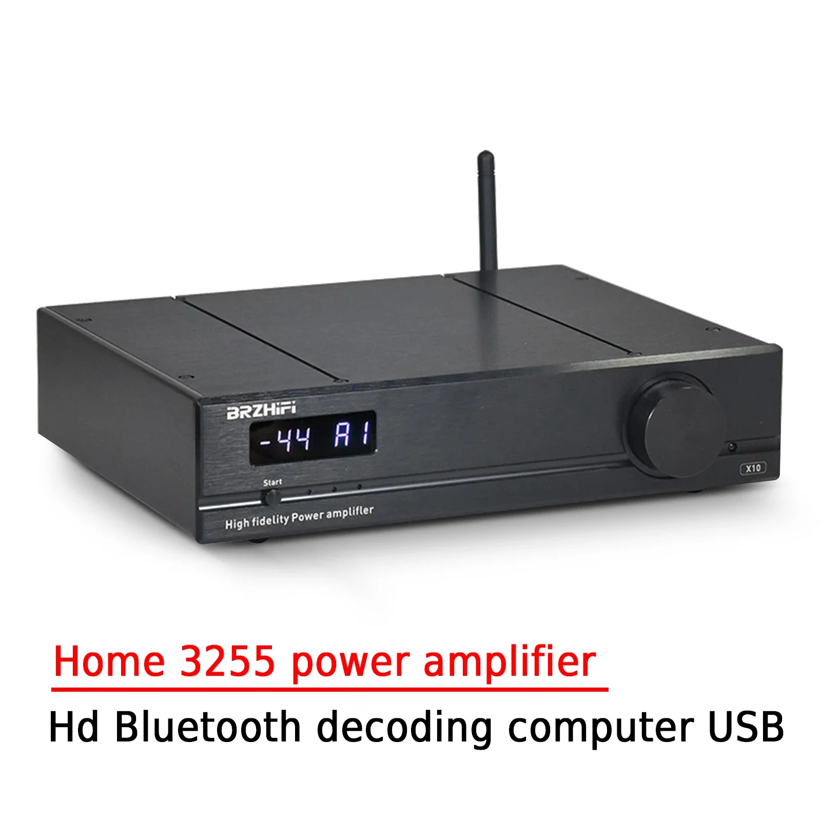 

AMXEKR Home 3255 Power Amplifier 300W High Power Heavy Bass Fever Audio HD Bluetooth Decoding Computer USB