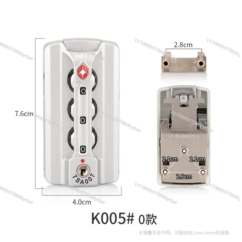 High end TSA customs lock special password for outbound luggage  suitcase lock  anti-theft lock