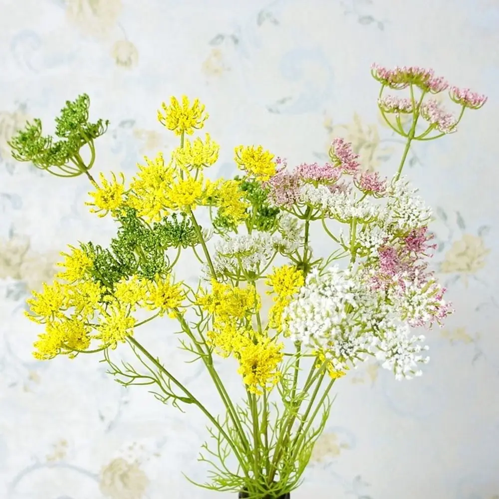 

Colorful Plastic Artificial Lace Flower Handmade Non-fading Lace Flowers Flexible Non-Withering Lace Flower Bouquet Living Room