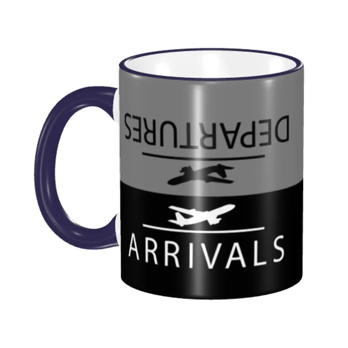 

Personalized Aviation Arrivals And Departures Coffee Mug DIY Airplane Airport Ceramic Milk Tea Mug