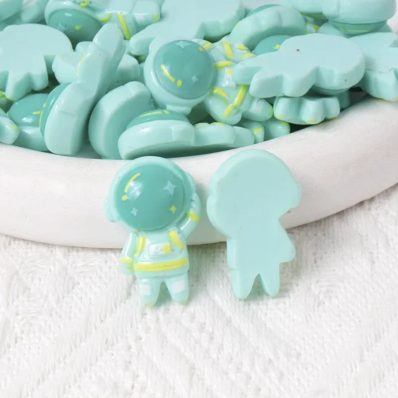 10/100pcs Resin Space Series Astronaut Alien DIY Pendant Craft Patch Children's Hair Tie Decorative Material Scrapbook - view 4
