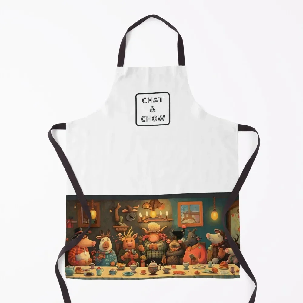 Folk Feast: The Whimsical Sauerbraten Dinner Apron Camping For Man For Hairdresser For Cooking Apron