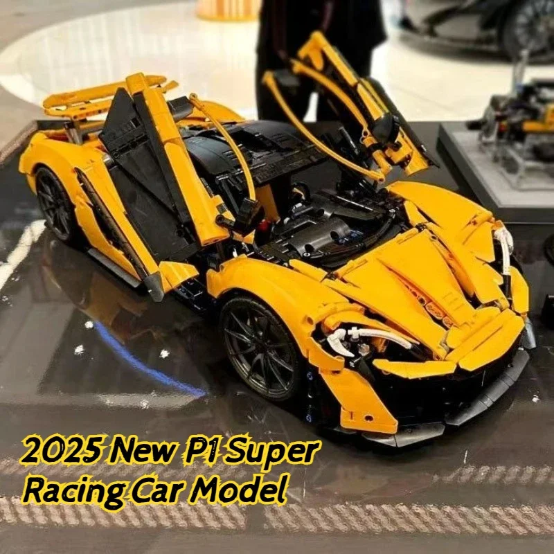 2025 جديد P1 سوبر سباق السيارات نموذج اللبنات 1:8 الجمعية مجموعة الطوب ألعاب فنية للأطفال هدايا عيد الميلاد