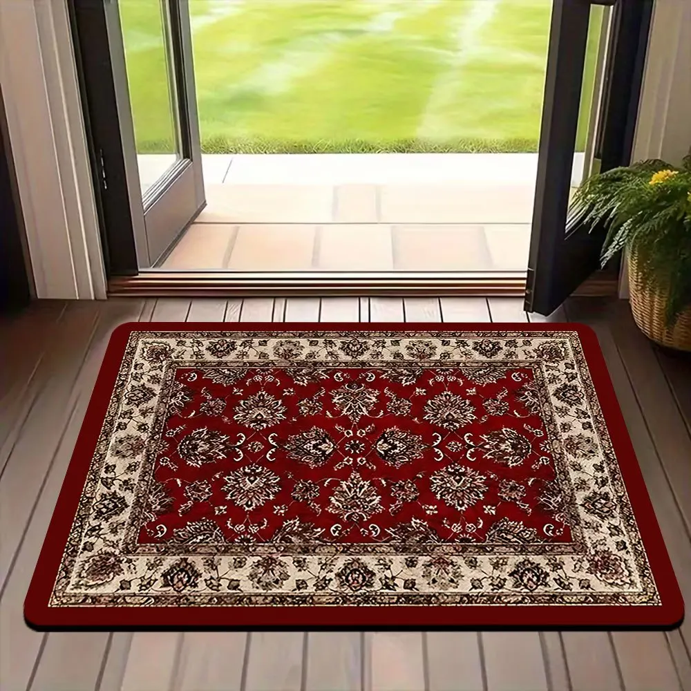 VIKAMA-alfombrilla de bienvenida de estilo bohemio, decoración festiva, felpudo para interiores y exteriores, alfombra de cocina para el hogar, alfombra decorativa suave y absorbente para el hogar