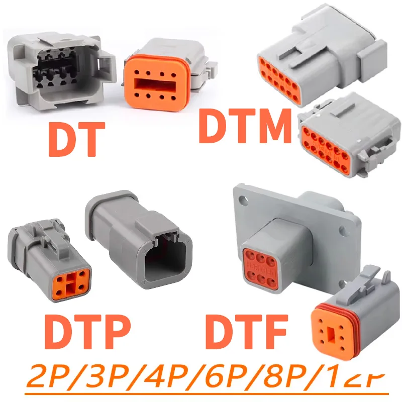 

DEUTSCH DT/DTM/DTP/DTF Series IP68 Sealed Connector Kits | 2-12Pin Flange Mount for Auto/Truck/Marine Wiring Systems​