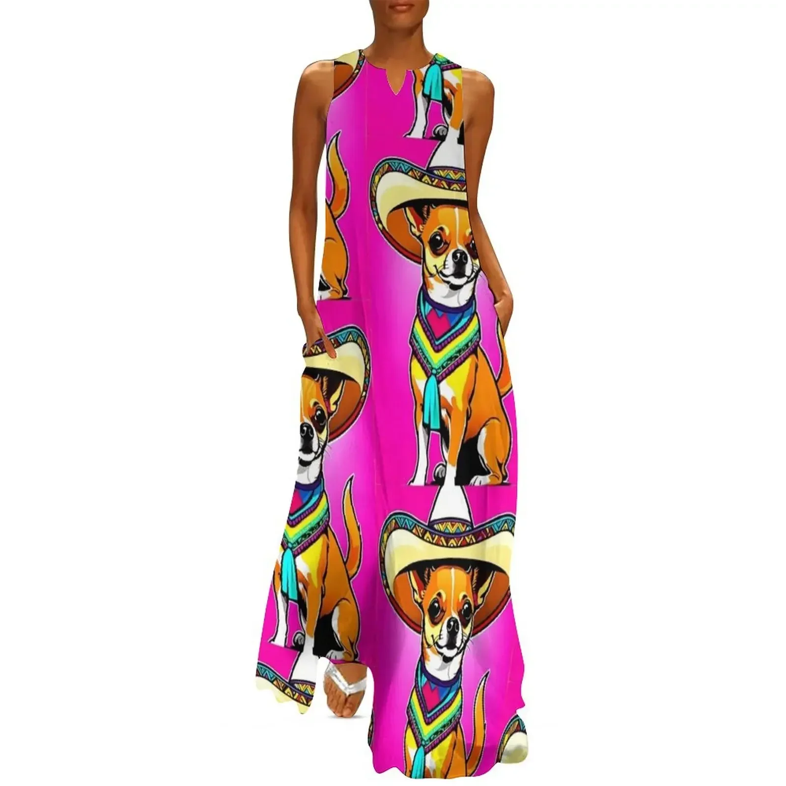 

Vibrant Quiero Taco Bell Chihuahua Dog #tacobell Long Dress cocktail dresses Dress