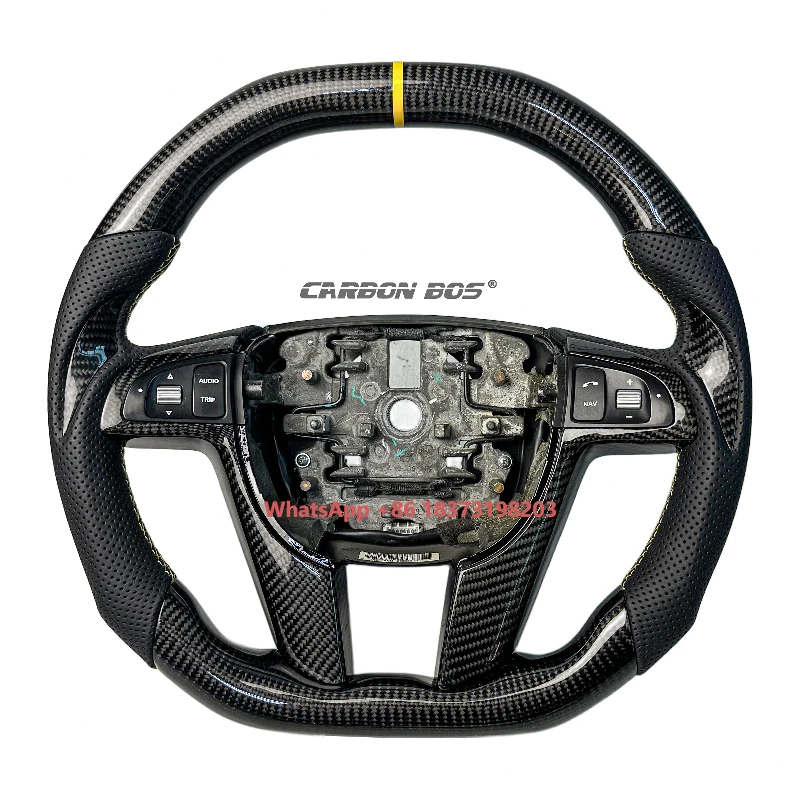 

Factory Wholesale and Retail Black Fashion Sports Custom Leather Carbon Fiber Car Steering Wheel for pontiac Holden G8