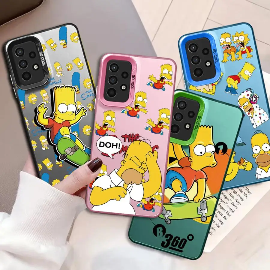 Disney The Simpsons Phone Case for Samsung Galaxy A54 A55 A25 A12 A34 A22 A23 A15 A35 A11 A33 A14 A52 A24 A73 A13 A32 A53 Cover