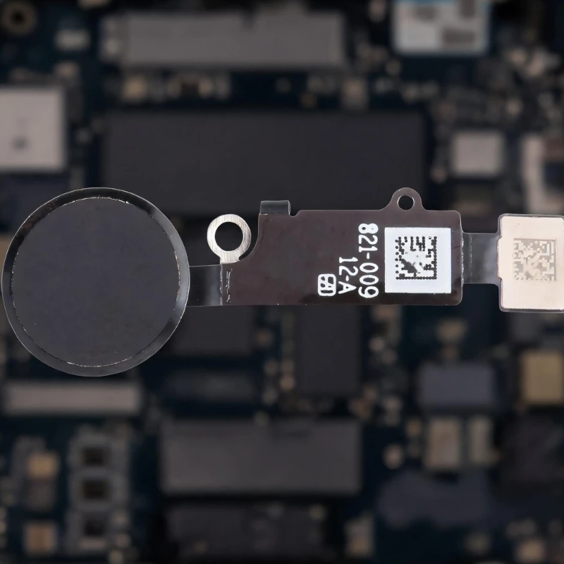 Metal Home Button Replacement Part, Black Single-Piece Assembly for Phone Repair Use, Damaged Button Change Work, and Part