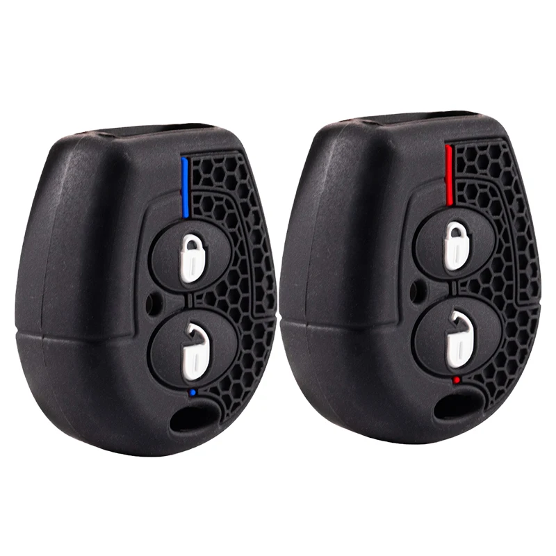 2 أزرار حافظة مفاتيح سيليكون للسيارة حماية لشركة فولكس فاجن بولو جولف باسات بورا جيتا شاران سكودا اوكتافيا سيات ليون إيبيزا