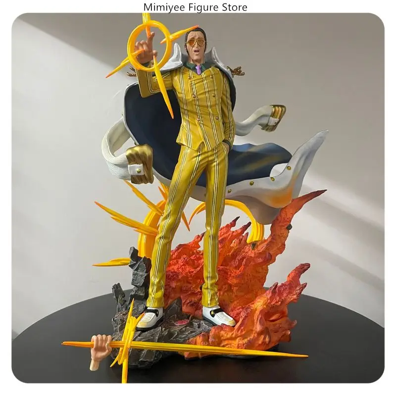 

27.5cm One Piece Borsalino Attack Pose Standing LED Light Up Anime Figure Statue Desktop Decoration Gift