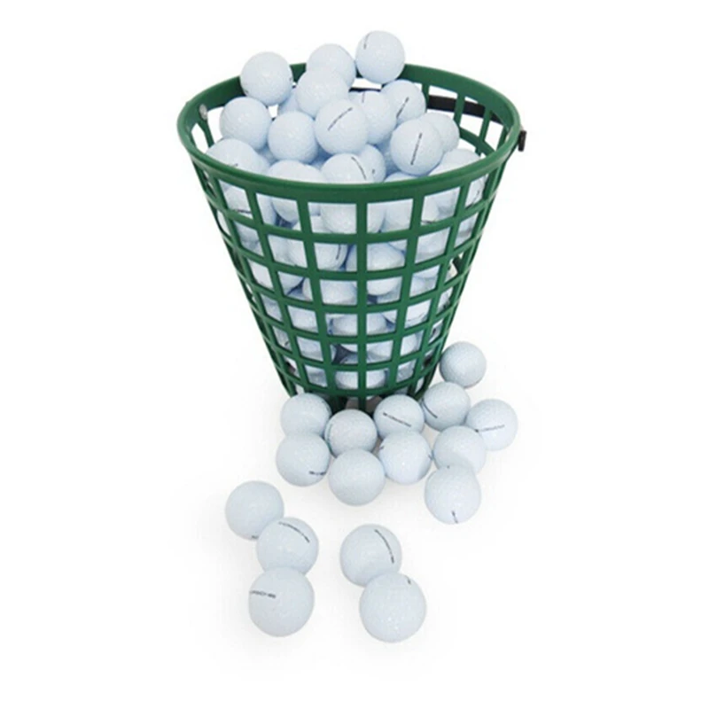 AA79 New Golf Basket Golf Container With Handle Ball Rack For Stadium Outdoor Sports Green