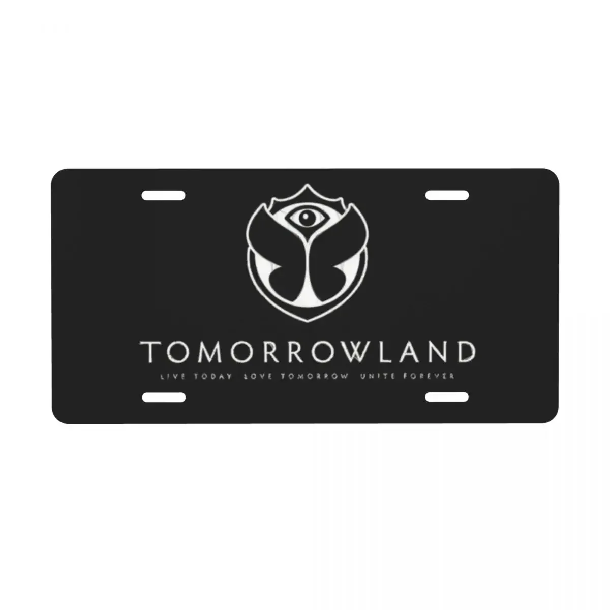 Customized Tomorrowland License Plate Funny Decorative Car Front License Plate Aluminum Metal Sign Vanity Tag 6 X 12 Inch