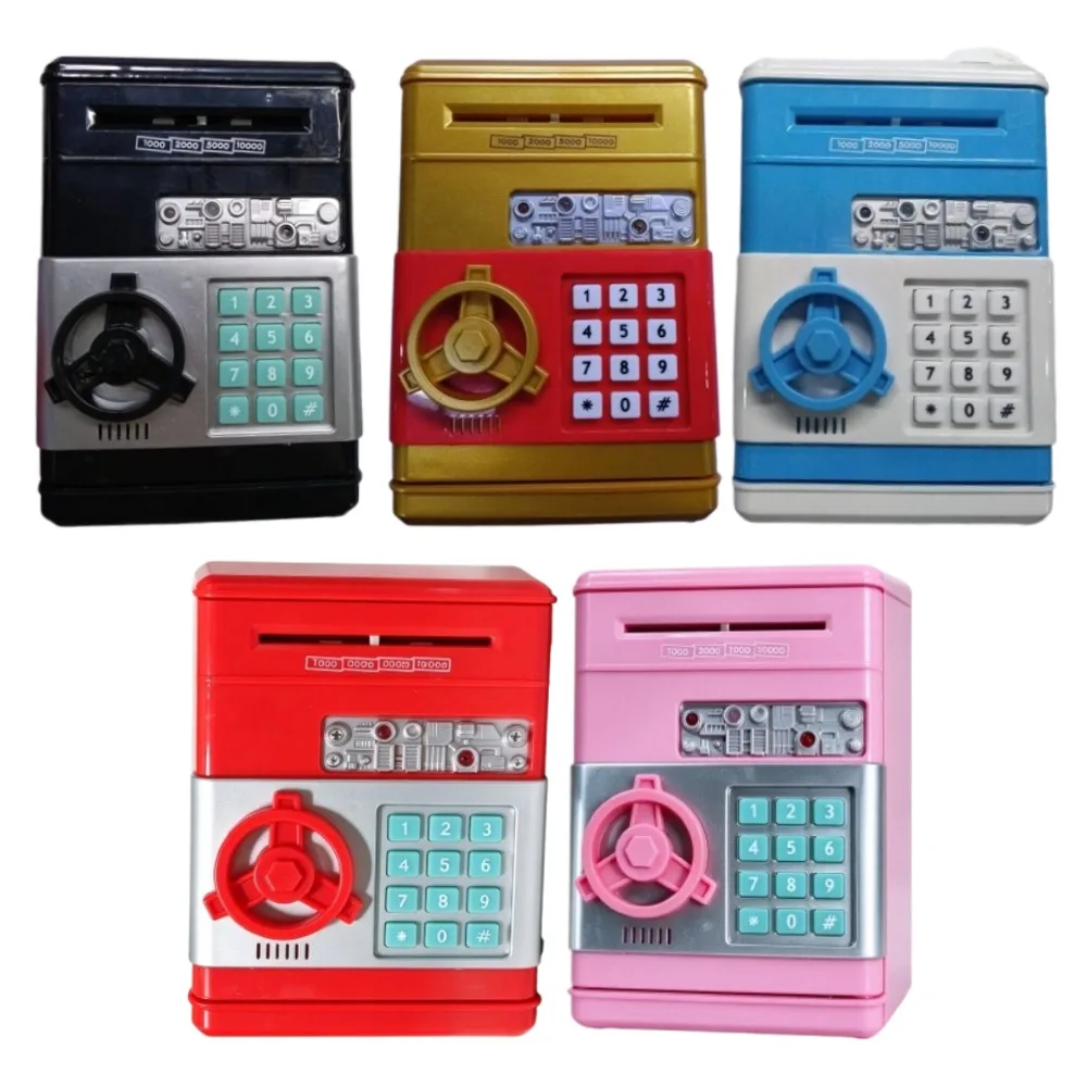 Elektronisches Sparschwein, automatischer Mini-Safe, Münzen, Bargeldsparend, Spardose, Passwort, Zähler, Code, Schlüsselschloss, Münzbank, Geldautomaten, Kindergeschenk – Detail 1