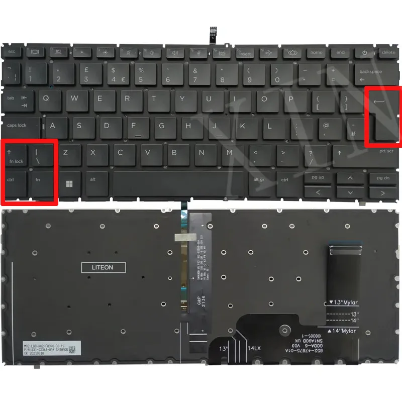 UK Backlit laptop keyboard For HP EliteBook 830 G9 840 G9 845 G9