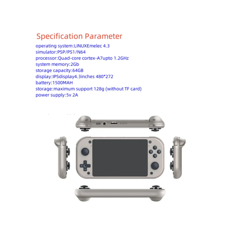 M17 Handheld Game Console 64G 128G Open Source Linux System 4.3inch Screen Portable Pocket Video Player Retro Gaming Conso