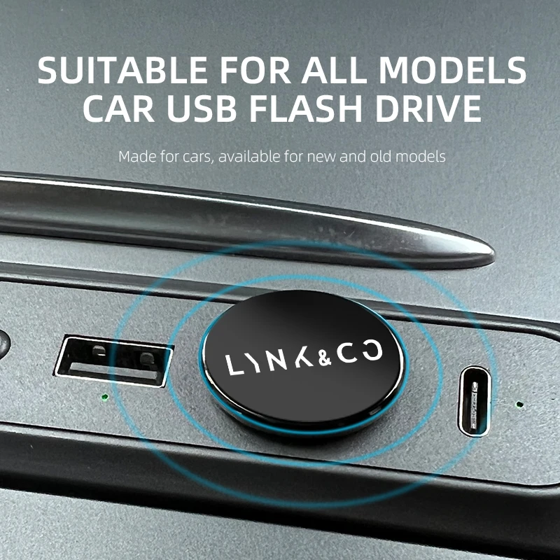 Mini Car U Disk Pendrive Type-C/USB Flash Drive For LYNK&CO 06 03 05 08 09 01 02 Hatchback BX11 EX11 ZERO LYNK Accessories 2023