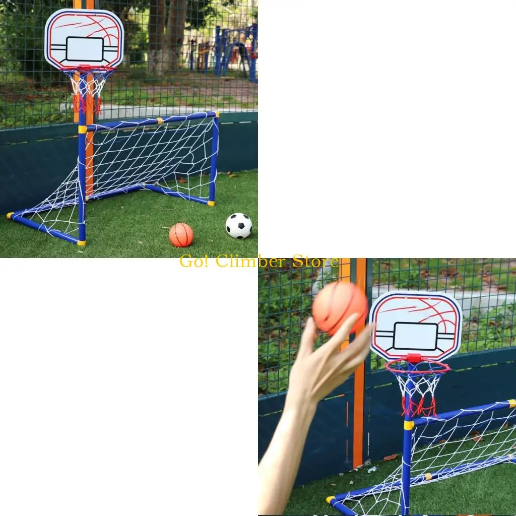 

Q84C Детские спортивные футбольные ворота на открытом воздухе, костюм «два в одном», баскетбольная подставка для мальчиков и
