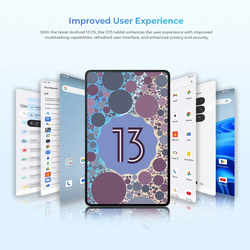 Oukitel OT5 Tablet 11000mAh 12GB+256GB 12" FHD+ Android 13 Tablets 16MP Camera MTK Helio G99 Tablet Pad