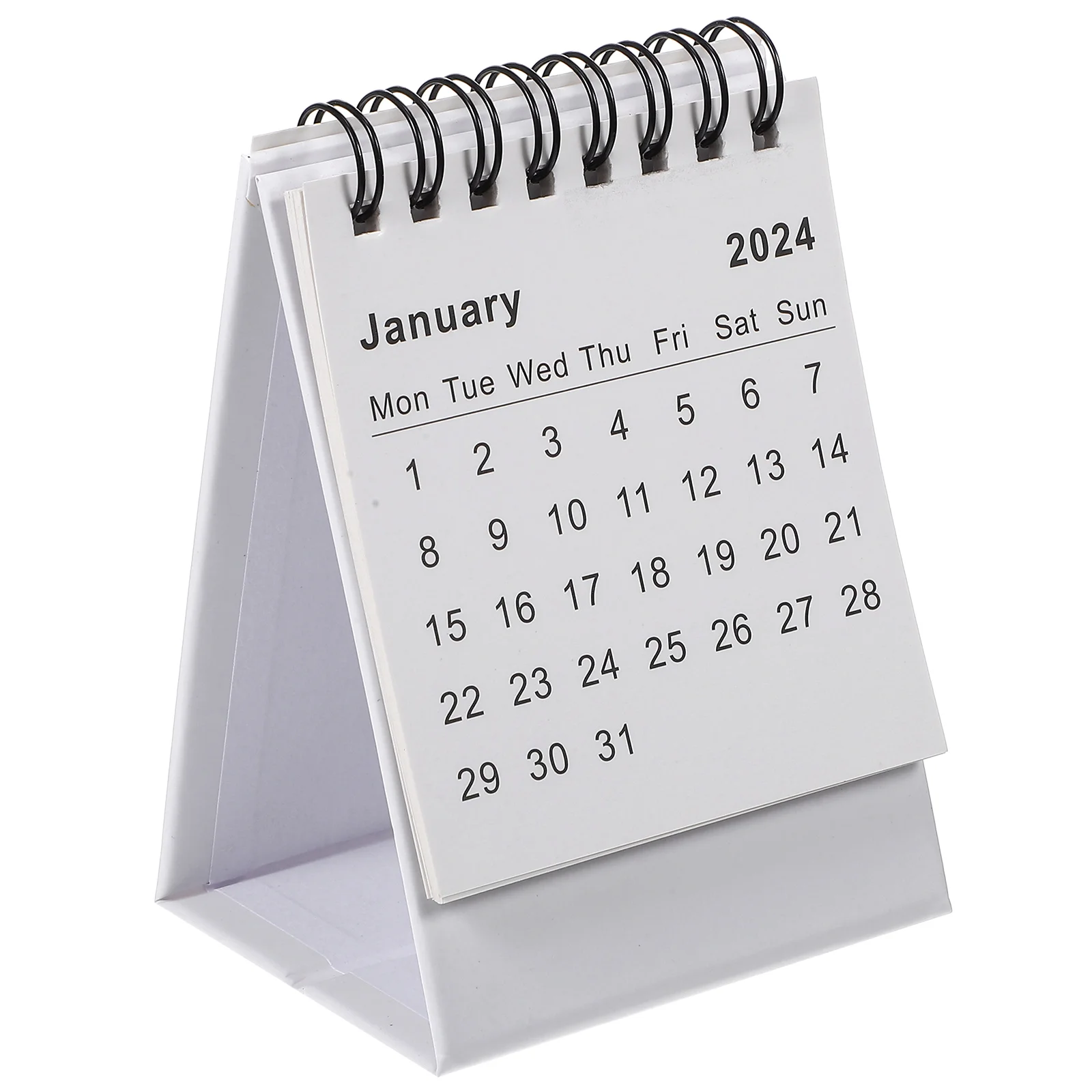 Kalender Flip berdiri Desktop 2024 kalender meja Mini berdiri Flip tahun akademis bulanan kalender perencanaan harian