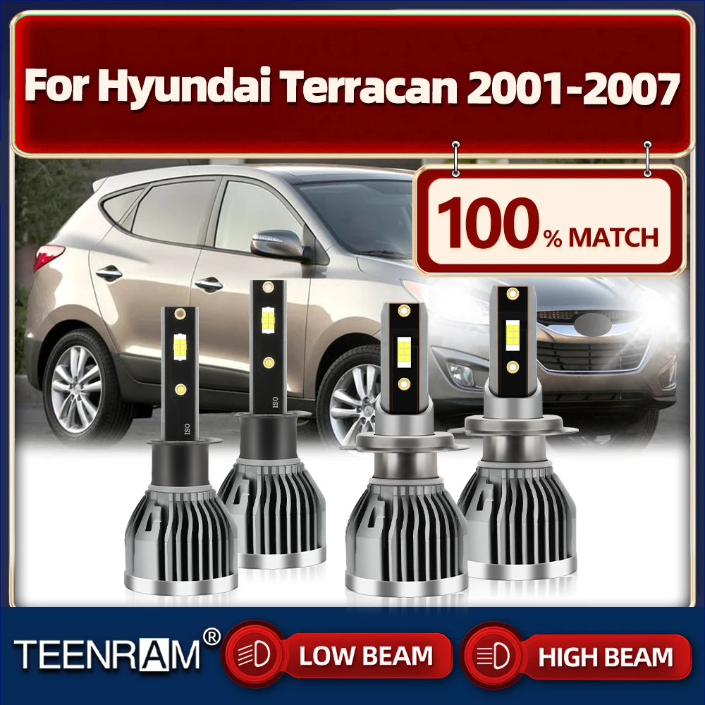 

Turbo LED Headlight Bulbs 40000LM Super Bright Auto Lights 12V 6000K For Hyundai Terracan 2001 2002 2003 2004 2005 2006 2007