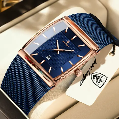 10 best sales rektangulära herrklockor - №2