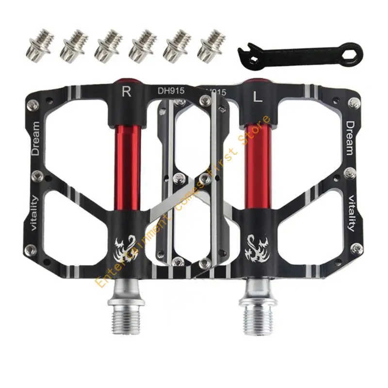 

55KD Aluminum Alloy Pedals 3 Bearings Wide Flat Cycling Pedals Bicycles Pedals
