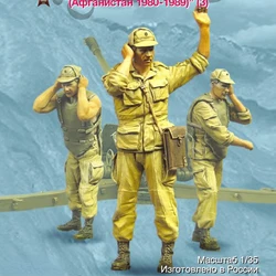 1/35 Scale Resin Figure Assembly Model Kit Afghanistan War Russian Artillery Unassembled and Unpainted DIY Toy 2228