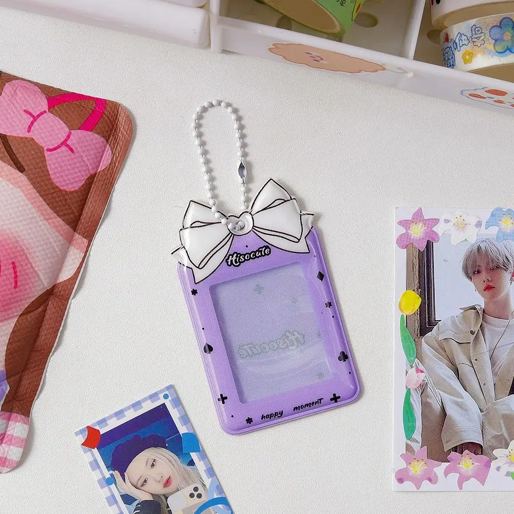 Soporte transparente para sesión fotográfica, funda para tarjeta de identificación de autobús de estudiantes, Protector de tarjeta de foto Idol