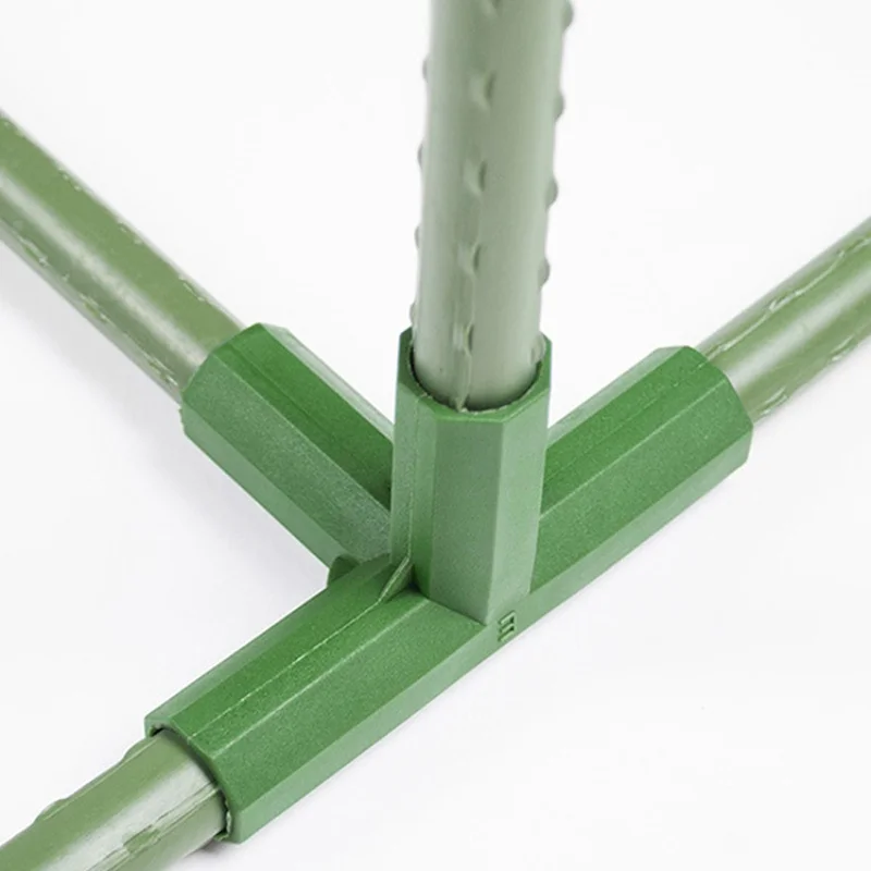 12 Pcs Greenhouse Frame Connector 4 Way Elbow 11mm PP Plastic Plant Stake Connector For Orchard Garden