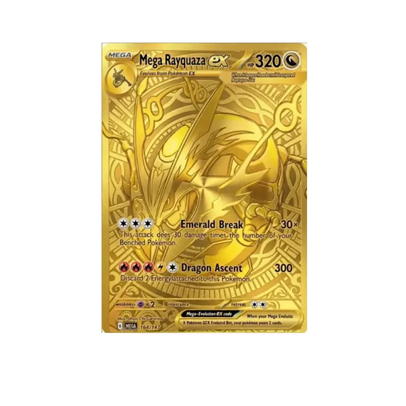rayquaza pokemon card gold Rayquaza Gold Star #107 EXTENDED ART – Raycardza main image 1