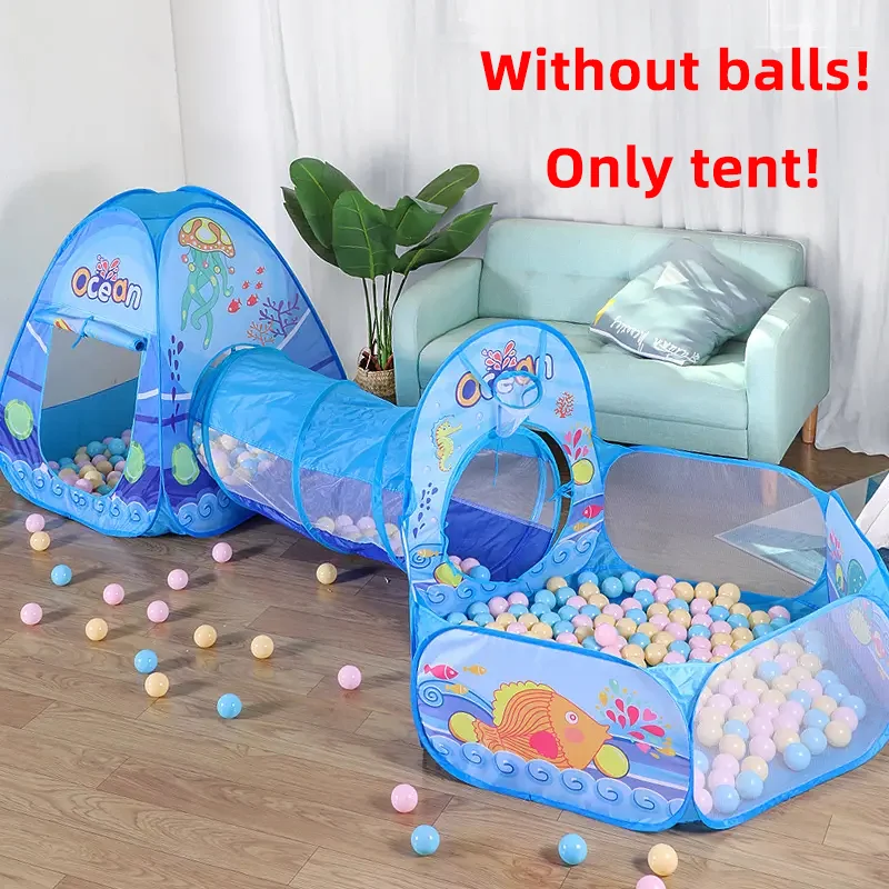 3 in 1 Portable Spaceship Tent Baby Tunnel Toy Tent Baby Balls Pool Wigwam for Children Campaign Tent Baby Playpen