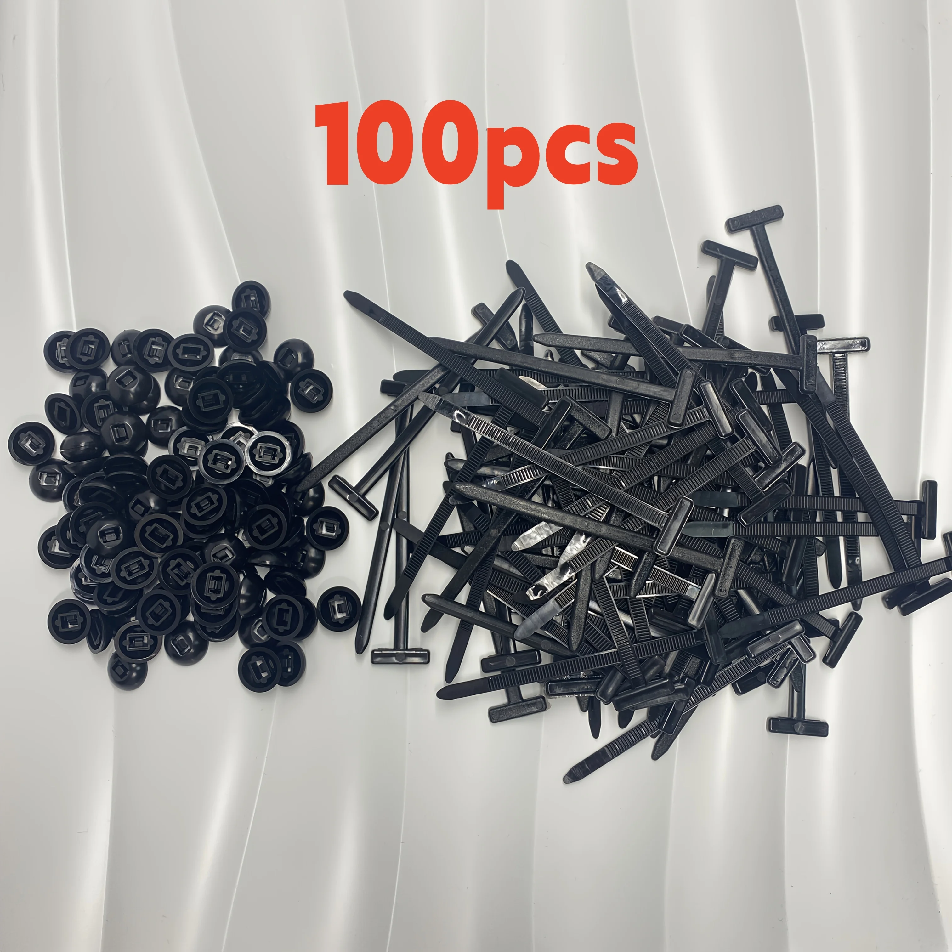 100 Stück Hochbelastbare Selbstverriegelnde Nylon-Kabelbinder mit Schwarzen Kunststoff-Reißverschlussgriffen - für Autoreparatur, Zuhause, Büro & Outdoor-Einsatz