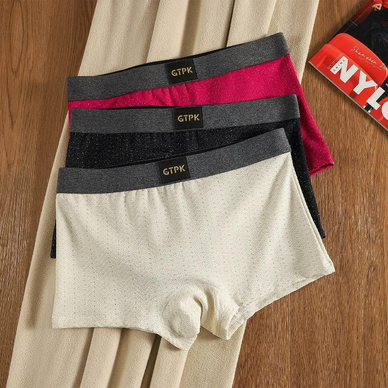 

Комплект из 3 женских трусов: дышащие, сексуальные, безопасные, со средней посадкой, тонкие спортивные шорты-боксеры, летняя новинка 2026 года