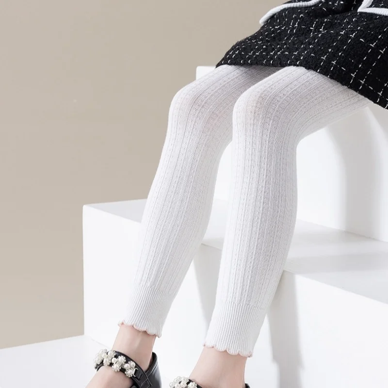 0-12Y Spring Autumn Baby Leggings Toddler Girls Tights Kids Soild Cotton Ankle Length Pants Children Pantyhose